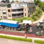 Asfaltploeg in Winterswijk